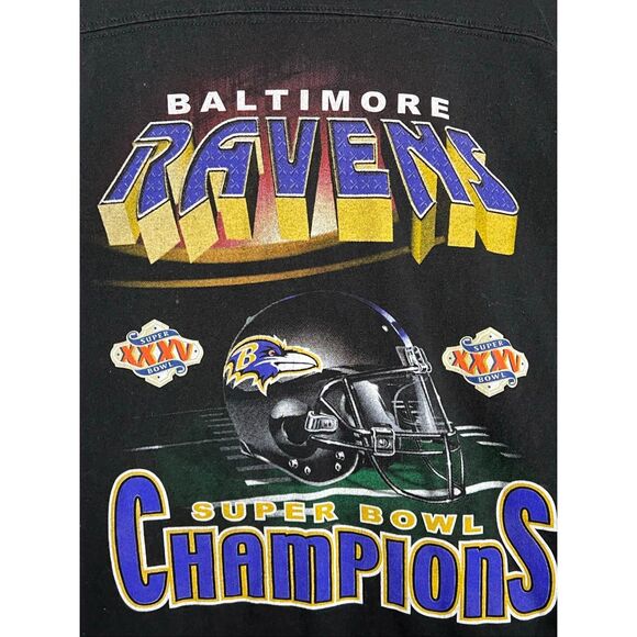 Vintage NFL Baltimore Ravens Super Bowl Champs L/S Tee - Picture 2 of 4